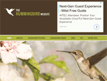 Tablet Screenshot of hummingbirdwebsite.com